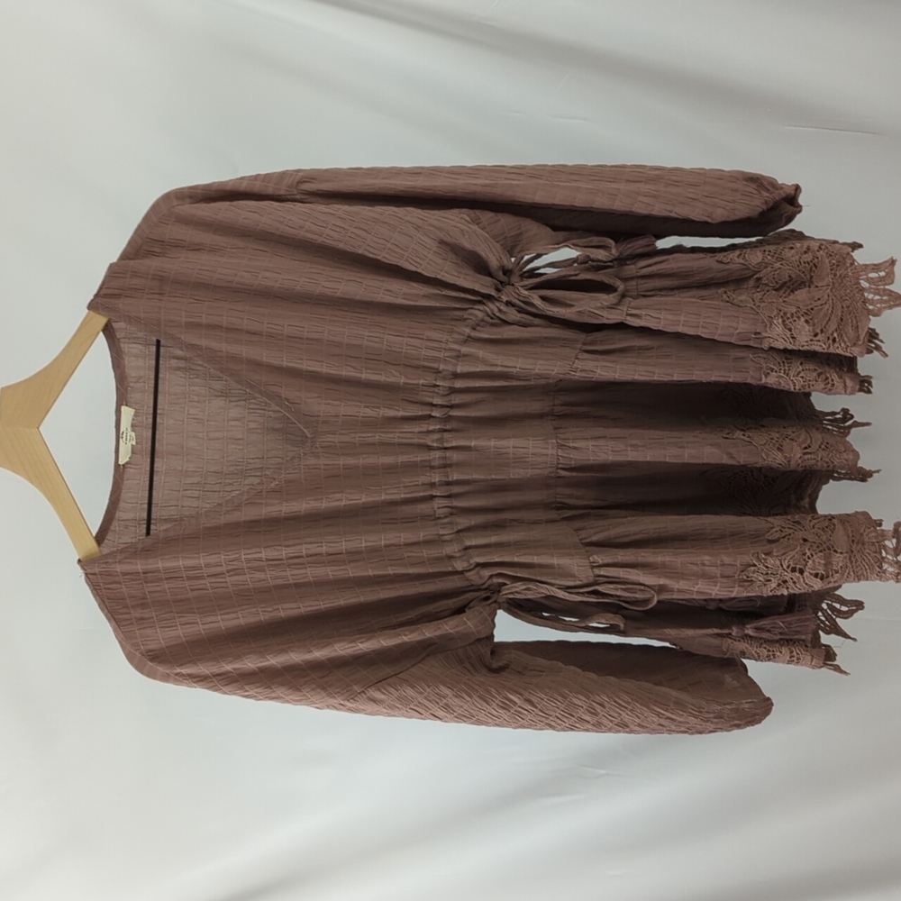Entro Lace Trim Boho Blouse